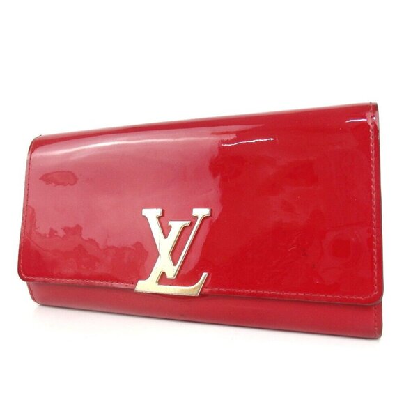 Authentic LOUIS VUITTON M64550 Vernis Portefeiulle Louise wallet enamel - Picture 1 of 12